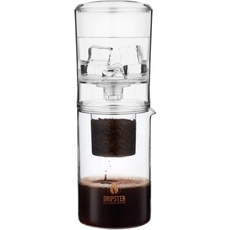 DRIPSTER 2-in-1 Cold Brew Dripper (4 Tassen / 600ml), Cold Brew Coffee Maker - Kaffeebereiter für kaltgebrühten Kaffee und Tee, Kaffeemaschine für Kaltextraktion, Transparent