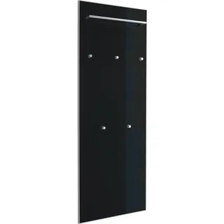 Novel Garderobenpaneel , Anthrazit , Glas, Holzwerkstoff , 60x170x10 cm , Goldenes M, Made in Germany, DGM-Klimapakt , Aufhängemöglichkeit , Garderobe, Garderoben-Sets & Garderoben-Serien, Garderoben-Serien
