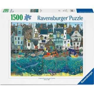 Ravensburger Puzzle 12001398 - Habour of Wonders: a Bustling Fantasy Port - 1500 Teile Puzzle für Kinder und Erwachsene