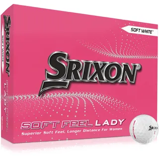 Srixon Unisex-Adult Soft Feel LADY8 geringer Kompression-Dutzend Golfbälle für Damen-Golfgeschenke und Golfzubehör, Weiß, Uniq Size