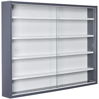 Interlink Sammlervitrine 80 x 60 x 9,5 cm Grau/Weiß
