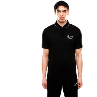 Ea7 Emporio Armani Train Gold Label Kurzarm-poloshirt - Black - 2XS