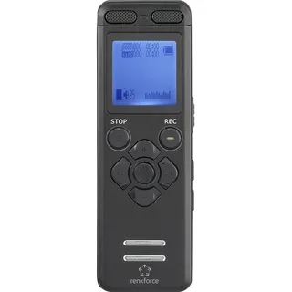 Renkforce RF-DVR-E36 Digitales Diktiergerät Aufzeichnungsdauer max. Schwarz (RF-6691330)