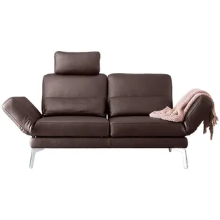 Kawola Ledersofa Hurricane Braun Leder , Echtholz , Füllung: Komfortschaum , 170x87x141 cm , Wohnzimmer, Sofas & Couches, Sofas, 2-Sitzer Sofas