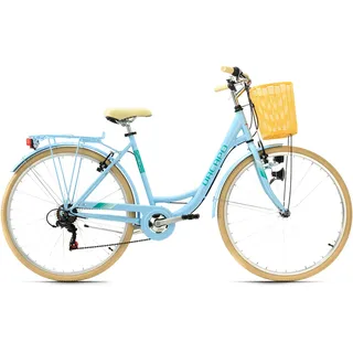 KS-Cycling Cantaloupe 28 Zoll RH 48 cm Damen hellblau inkl. Korb