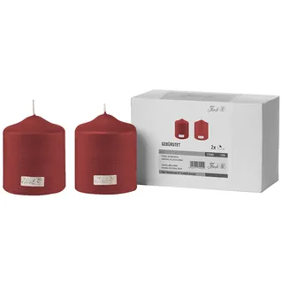 Fink CANDLE Stumpenkerze 10 cm 8 cm rot