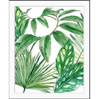 queence Bild »Stechpalmen« Blätter   Kunst   Pflanzen   Pflanzenbilder HD Premium Poster-Druck inkl. Holzrahmen, grün
