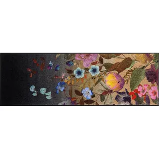 Wash+Dry Fußmatte, Midnight Blooms, 60x180cm, innen und außen, waschbar