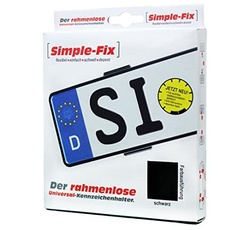 Bild von SIMPLE FIX Kennzeichenhalter Rahmenlos für Zwei DE Auto Nummernschilder STVZO