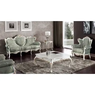 Sofagarnitur Set Couch Klassische Barock Möbel Wohnzimmer Couch 5tlg. Sofa Tisch - Grün