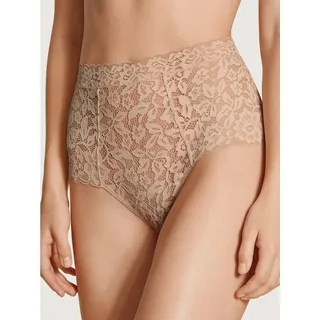 CALIDA Natural Comfort Lace Slip Damen, High-Waist mit extrabreitem Bund