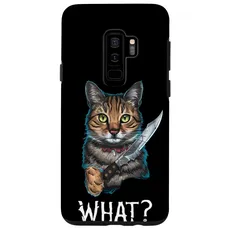 Hülle für Galaxy S9+ Halloween Katze Messer Design Witzige Tier Katzen