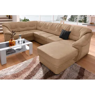 sit&more Wohnlandschaft Kunstleder U-Form 3-Sitzer Braun