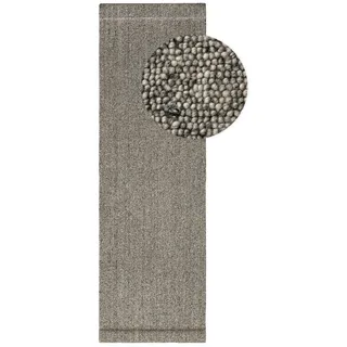 benuta Wollteppich Imke, rechteckig, Höhe: 11 mm, Kunstfaser, Berber, Ethno-Style, Wohnzimmer grau 70 cm x 200 cm x 11 mm