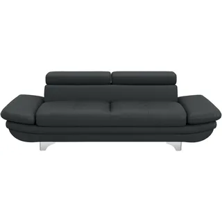 Cotta Big-Sofa Kunstleder 3-Sitzer Grau