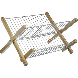 Westmark Abtropfgestell Tilo 34 x 40 x 3 cm Farbe Edelstahl/Bambus