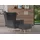 Ohrensessel Telford Fellimitat 77 x 106 x 92 cm Grau mit Hocker