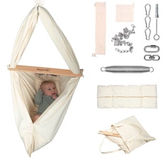 Bild Baby Federwiege, Komplett-Set mit Matratze und Deckenbefestigung