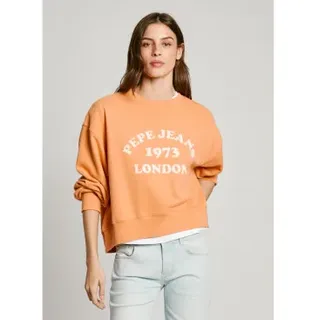Pepe Jeans für Damen. PL581487 Venus Sweatshirt orange (XL), Lässig, Baumwolle, Nachhaltig