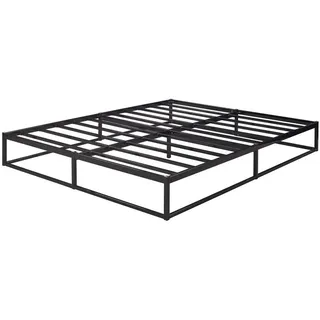 [en.casa] Metallbett Trerunta 160 x 200 cm Stahl Schwarz