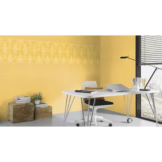 Rasch Vinyltapete »Vliestapete Trianon XIII mit barocken Elementen« Barock texturiert Klassischer Stil, gelb