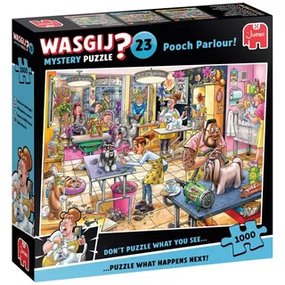 JUMBO Spiele Jumbo Wasgij Mystery 23 - Hundesalon, Puzzle, Erwachsenenpuzzle, 1000 Teile, 1110100589