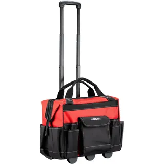 Wiltec Werkzeugtrolley 19 Fächer Farbe: Schwarz 46 x 25 x 37 cm