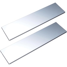 Bild STAHLFACHBODEN - Regalboden für Wandschiene und Pro-Regalträger - 800 x 250 mm, Stahl, Weißaluminium, 2 STK.