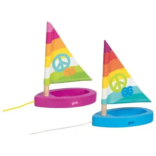 Goki faltbares Boot Spielzeug Colourful Breeze für Wasserspaß