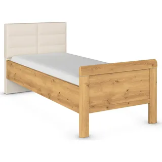Rauch Bett »Bett Einzelbett Stollenbett EVELYN« in Komforthöhe mit Polsterkopfteil in elegantem Stil MADE IN GERMANY, braun