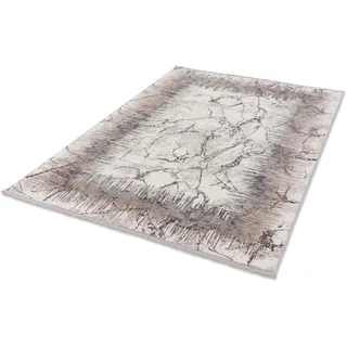 Teppich ASTRA "Vercelli 233 Kurzflorteppich", beige (beige, creme), B:200cm H:9mm L:290cm, Kunstfaser, Teppiche, Teppich, wollig weiche Oberfläche, mit Fransen, 3-D Effekt, Wohnzimmer