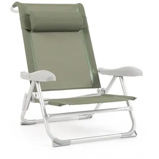 Liegestühle Spiaggina C-C Cayo Grün Oliven Aluminium