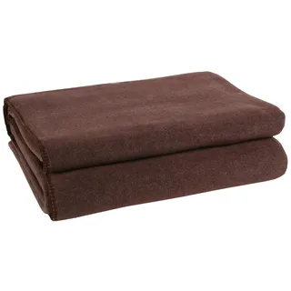 Zoeppritz Basis Soft-Fleece dark brown blanket 880 65% Polyester, 35% Viscose
