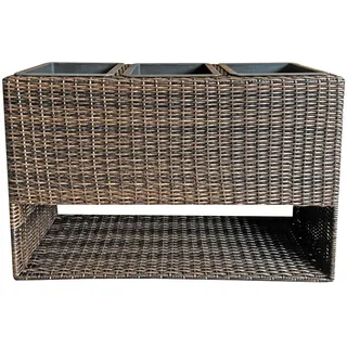 Gardenson Hochbeet , Schwarz , Metall, Kunststoff , 8 l , 28x60x82 cm , Gartenzubehör, Hochbeete