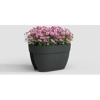 Artevasi Capri Campana Balkon Blumenkasten, 40cm, Farbe Anthrazit