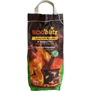 Holzkohle ECOBLITZ Kg. 3 Stücke 6