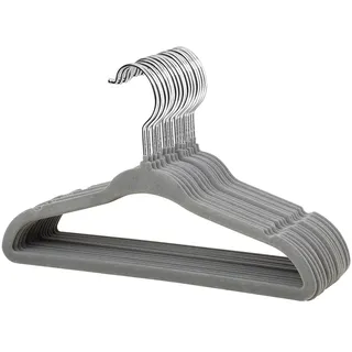 ManGotree 28 cm rutschfeste Baby-Kleiderbügel aus Samt 15 Stück Grau