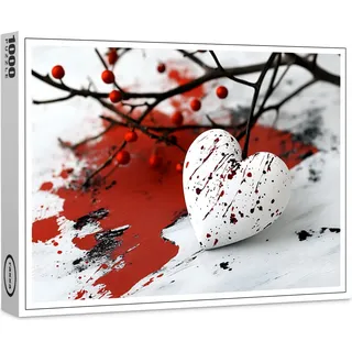 raxxa Premium-Puzzle "Herz mit Farbklecksen", 1000 Teile