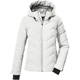 KILLTEC Damen Skijacke/Steppjacke/Funktionsjacke in Daunenoptik mit Kapuze und Schneefang KSW 31 WMN SKI QLTD JCKT, gebrochenes weiss, 44, 43417-000