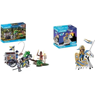 PLAYMOBIL Novelmore 71484 Überfall auf Transportwagen, gefährlicher Kampf um das Gold, Novelmore-Ritter vs. Burnham Raiders, Ritter-Spielzeug für Kinder ab 4 Jahren & 50 Jahre 71604 Jubiläums-Ritter
