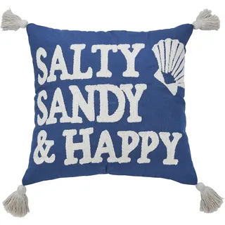 Done. CUSHION SEALIFE SALTY SANDY HAPPY 45 x 45 cm Blau