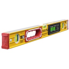 STABILA Elektronische Wasserwaage TECH 196, 61 cm, 2 Digital-Displays, Messbereich: 0° – 360° (4 x 90°), Anzeige-Modi: °, %, mm/m, in/ft, Schutzklasse IP 65, Wasserwaagen-Tasche