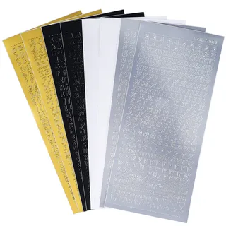 Klebebuchstaben Wachsbuchstaben für kerzen, 8 Sheet Sticker Buchstaben Set, Groß- und Kleinbuchstaben mit Zahlen für Kerzen zur Taufe Kommunion Hochzeit Klebebuchstaben Gold