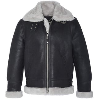 Schott NYC Herren Lc1259 Lederjacke, Schwarz/Off White, L