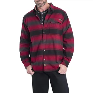 Legendary Whitetails Buck Camp Herren-Flanellhemd, hohe Größe, Kabine Fever Red Plaid, XX-Large hoch