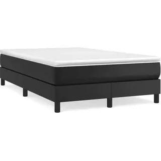 vidaXL Boxspringbettgestell Schwarz 120x200 cm Kunstleder - Schwarz