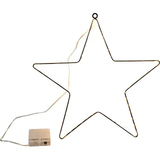 Hängender Stern beleuchtet mit 40 LED - 40 cm mit Timer - Innen - Schwarz