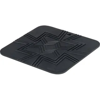 Wenko Silikon-Topfuntersetzer Wesi 16 cm x 16 cm x 0,5 cm Schwarz 2 Stück