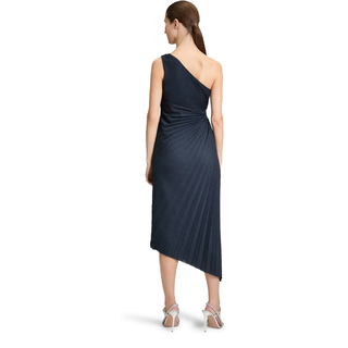 Abendkleid VERA MONT "Abendkleid im Glitzer-Look", Damen, Gr. 40, blau (night sky), Kleider Abendkleid