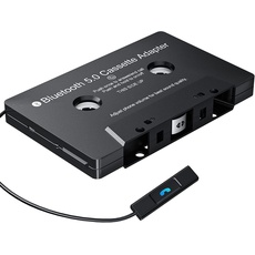 Kassetten Aux Adapter Auto Bluetooth 5.0 Audio Kassetten zu AUX Kassette mit Mikrofon/Fernbedienungstaste